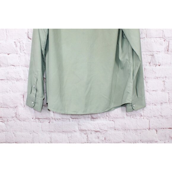 LL Bean West Branch Fishing Shirt Long Sleeve Faded Sage Size L - Picture 5 of 9
